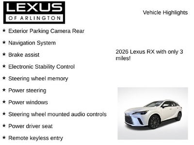 2026 Lexus RX RX 350 Premium+