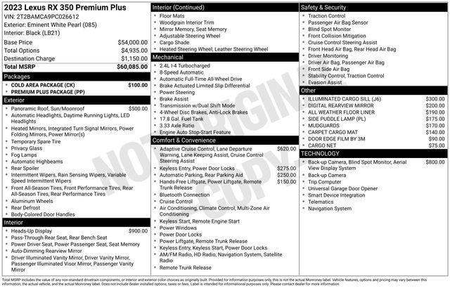 2023 Lexus RX PREMIUM PLUS