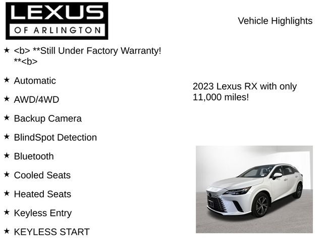2023 Lexus RX PREMIUM PLUS