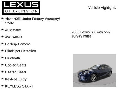 2026 Lexus RX RX 350 Premium