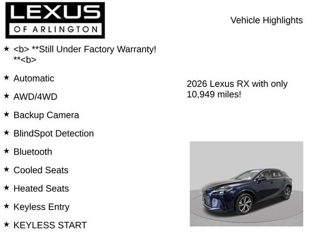 2026 Lexus RX RX 350 Premium