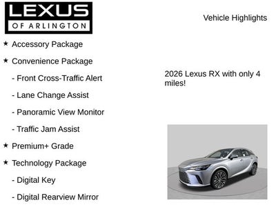2026 Lexus RX RX 350 Premium+