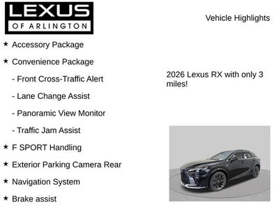 2026 Lexus RX RX 350 F SPORT Handling