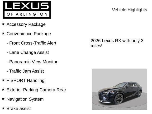 2026 Lexus RX RX 350 F SPORT Handling