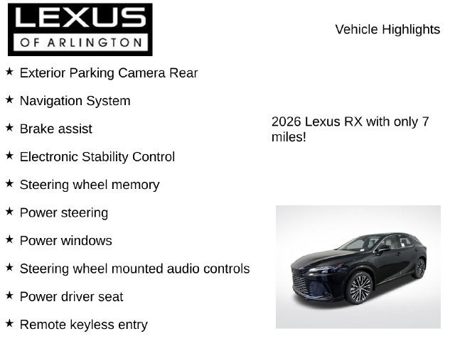 2026 Lexus RX RX 350 Premium+