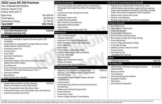 2023 Lexus RX 350 Premium