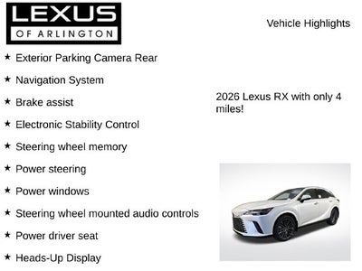 2026 Lexus RX RX 350 Luxury