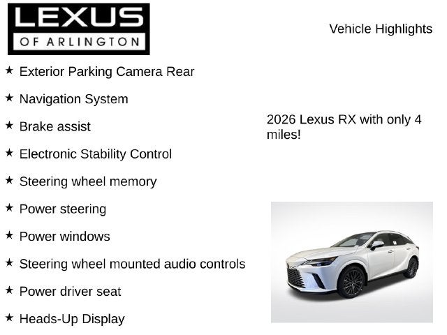 2026 Lexus RX RX 350 Luxury