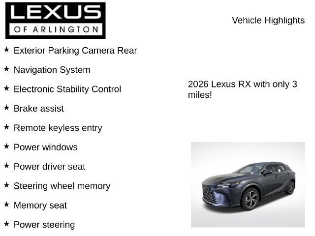2026 Lexus RX RX 350h Premium