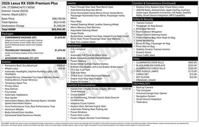 2026 Lexus RX 350h RX 350h Premium+