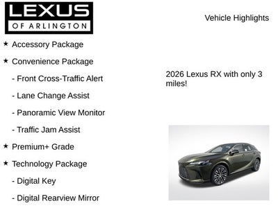2026 Lexus RX RX 350h Premium+