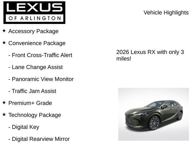 2026 Lexus RX RX 350h Premium+