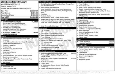 2025 Lexus RX 350h RX 350h
