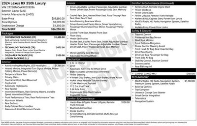 2024 Lexus RX 350h LUXURY