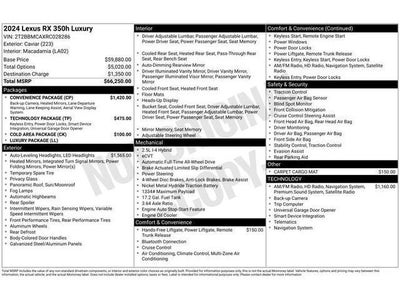 2024 Lexus RX 350h LUXURY