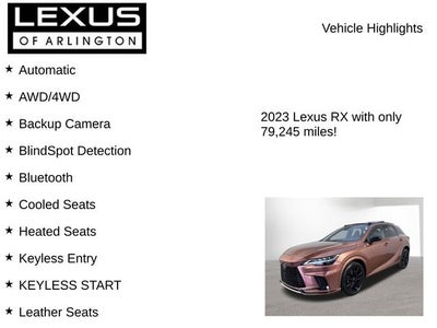 2023 Lexus RX 500h RX 500h F SPORT Performance