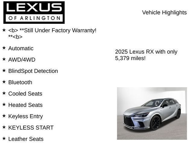 2025 Lexus RX 500h RX 500h F SPORT Performance