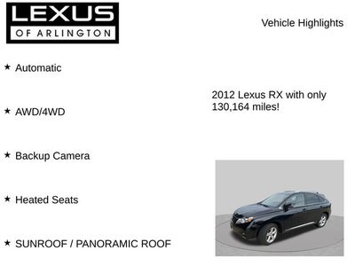 2012 Lexus RX AWD 4dr