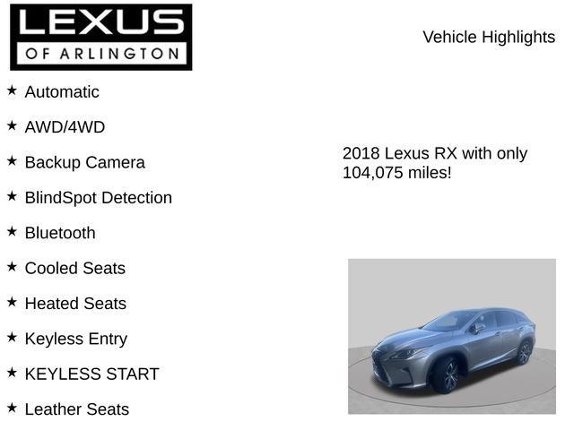 2018 Lexus RX 350 RX 350
