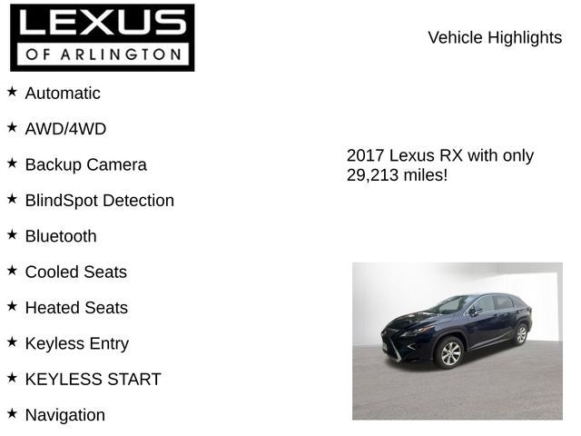 2017 Lexus RX 350 RX 350