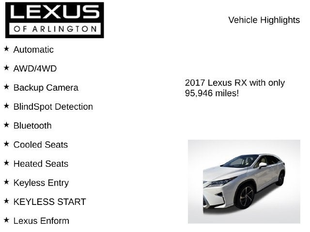 2017 Lexus RX RX 350