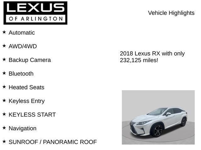2018 Lexus RX RX 350