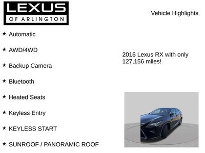 2016 Lexus RX F Sport