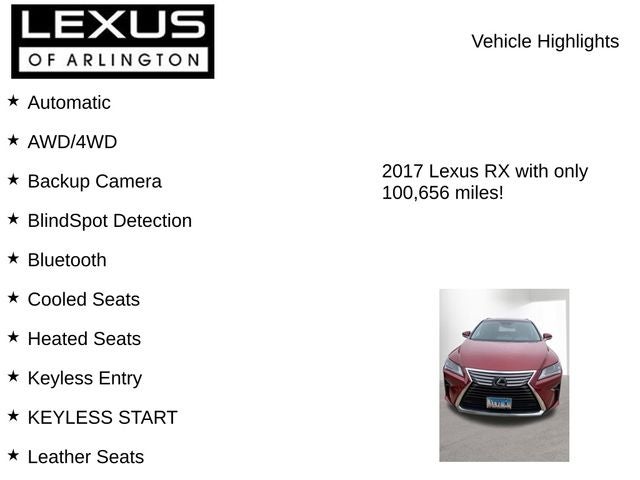 2017 Lexus RX 350 RX 350