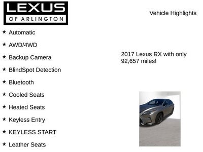 2017 Lexus RX 350 RX 350