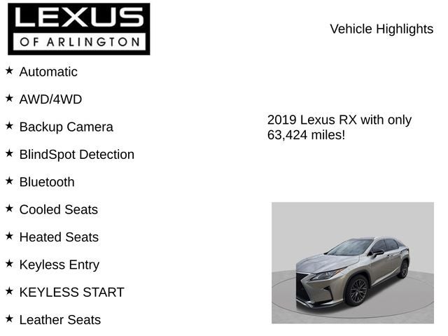 2019 Lexus RX RX 350