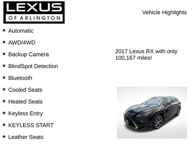 2017 Lexus RX RX 350