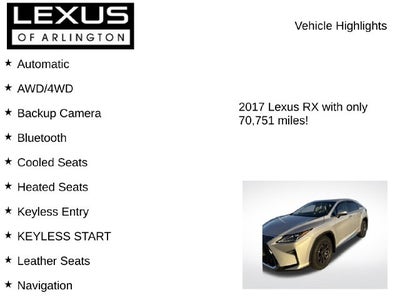 2017 Lexus RX RX 350