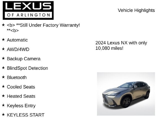 2024 Lexus NX NX 350 Premium