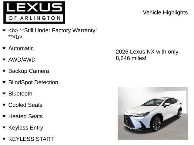 2026 Lexus NX PREMIUM