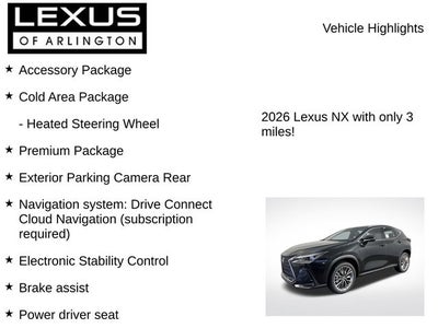 2026 Lexus NX NX 350 Premium