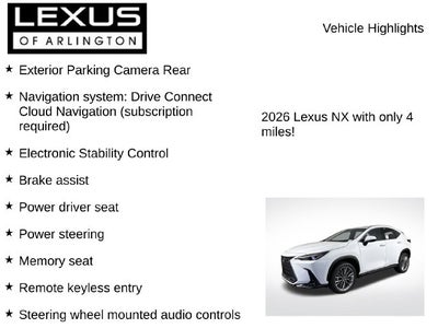 2026 Lexus NX NX 350 Premium