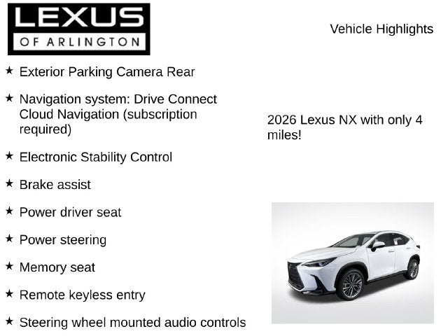 2026 Lexus NX NX 350 Premium