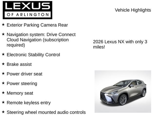 2026 Lexus NX NX 350 Premium