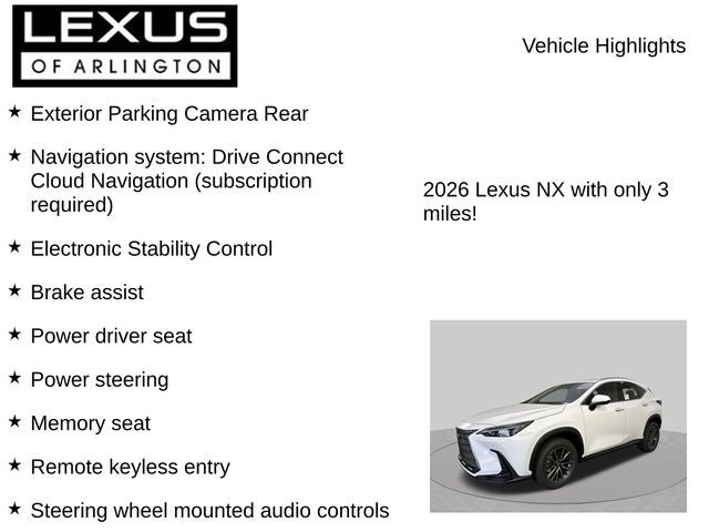 2026 Lexus NX NX 350 Premium