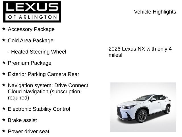 2026 Lexus NX NX 350 Premium