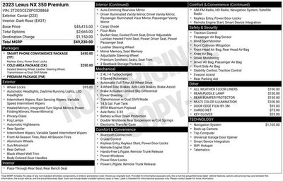 2023 Lexus NX 350 NX 350 Premium