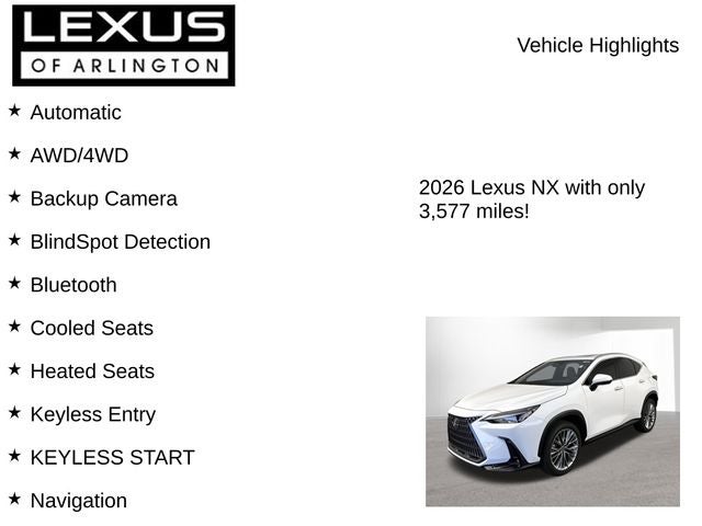 2026 Lexus NX 350 NX 350 Premium