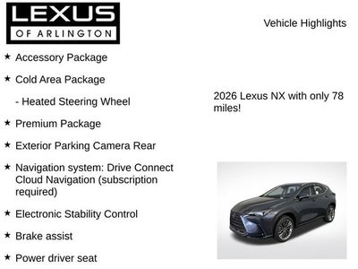 2026 Lexus NX NX 350 Premium