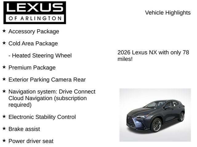 2026 Lexus NX NX 350 Premium