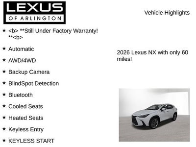 2026 Lexus NX 350h Premium