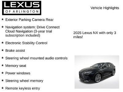 2026 Lexus NX NX 350 Luxury