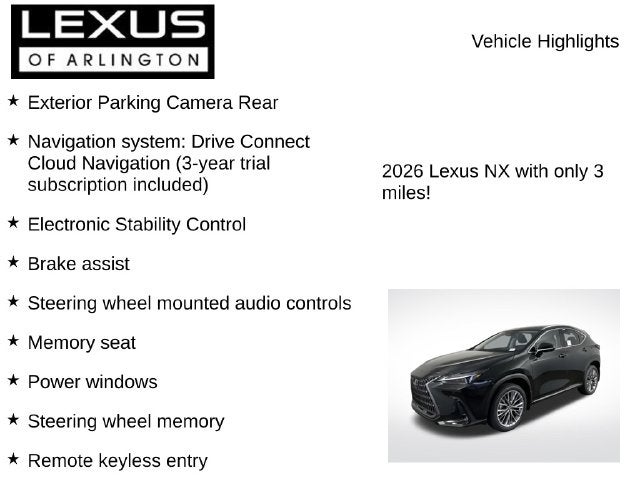 2026 Lexus NX NX 350 Luxury