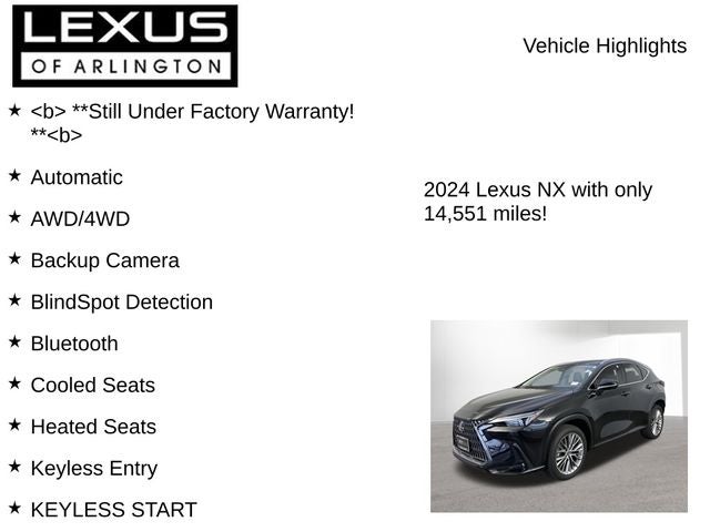2024 Lexus NX 350 NX 350 Luxury