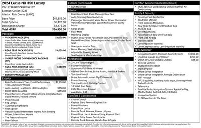 2024 Lexus NX 350 NX 350 Luxury