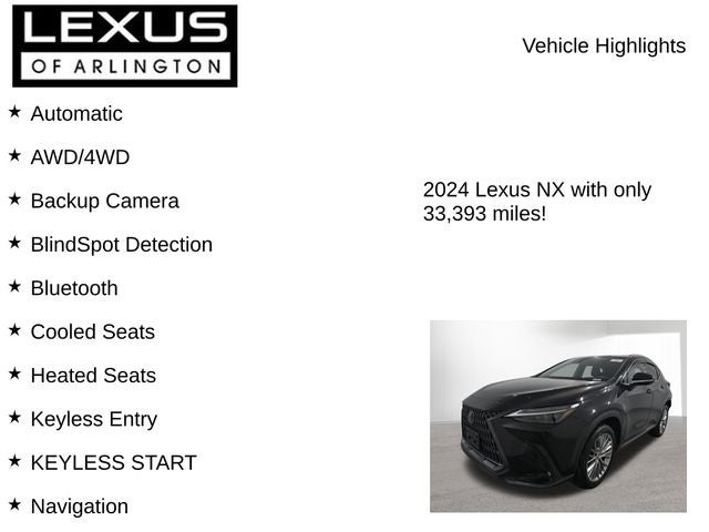 2024 Lexus NX 350 NX 350 Luxury